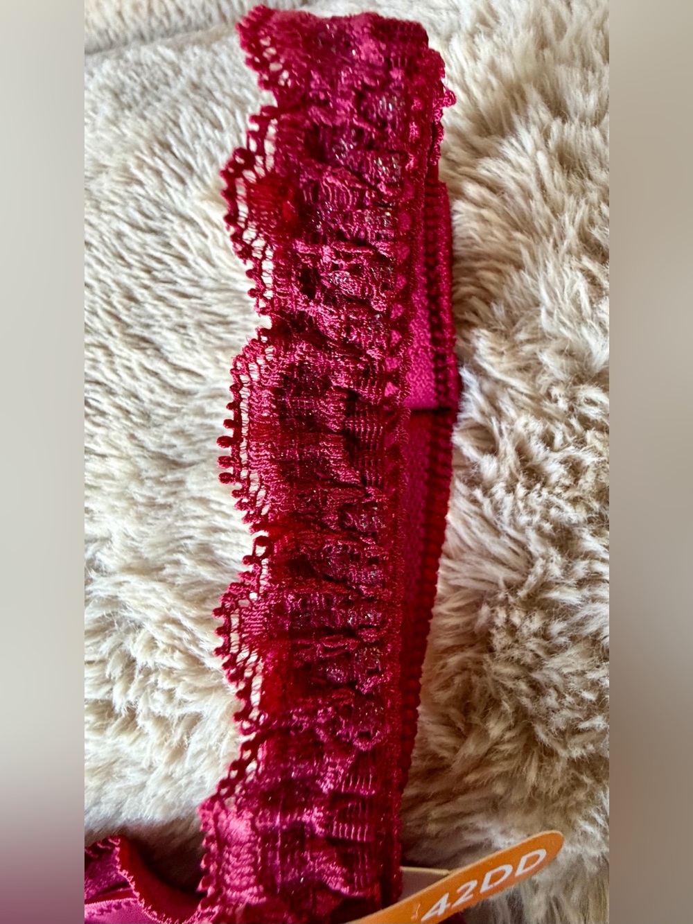 Playtex Lace Underwire Bra in Raspberry - Picture 8 of 16